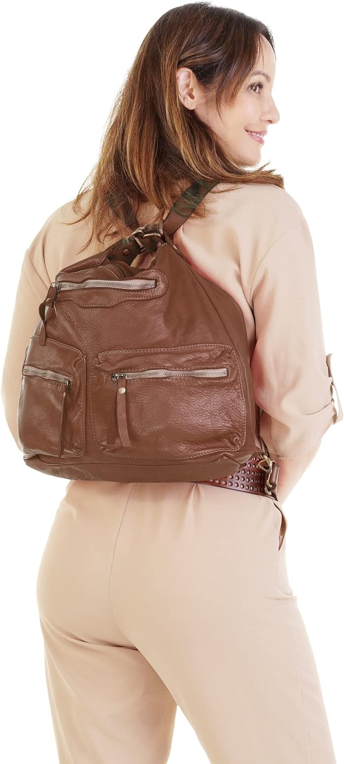 Samantha Look Shopper Echt Leder Damen - 021327 Cognac, Cognac