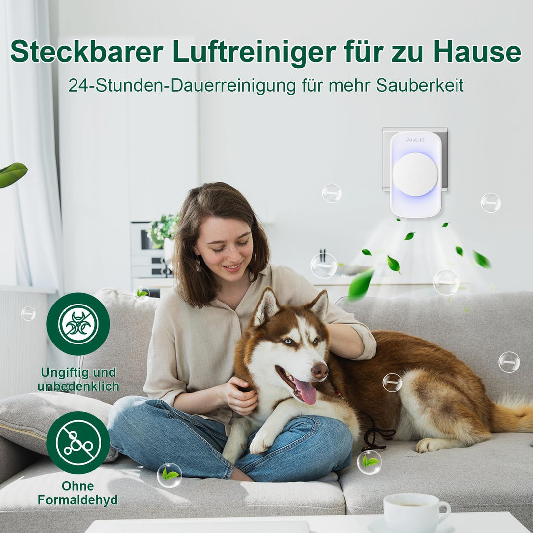 Ionisator luftfilter Wohnung,3 Pack Leise Raumluftreiniger Raucherzimmer Klein für Rauch Haustiere F