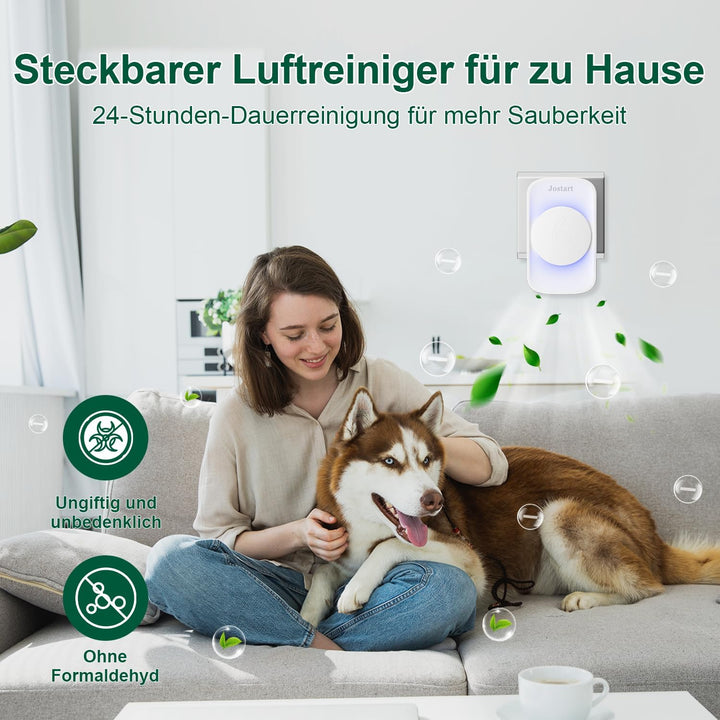 Ionisator luftfilter Wohnung,3 Pack Leise Raumluftreiniger Raucherzimmer Klein für Rauch Haustiere F