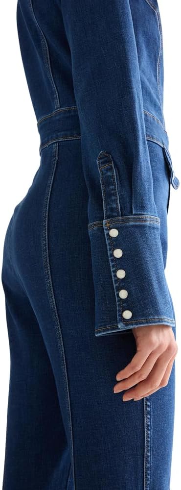 Wrangler Damen Retro Catsuit Overalls XS Easy Rinse, XS Easy Rinse