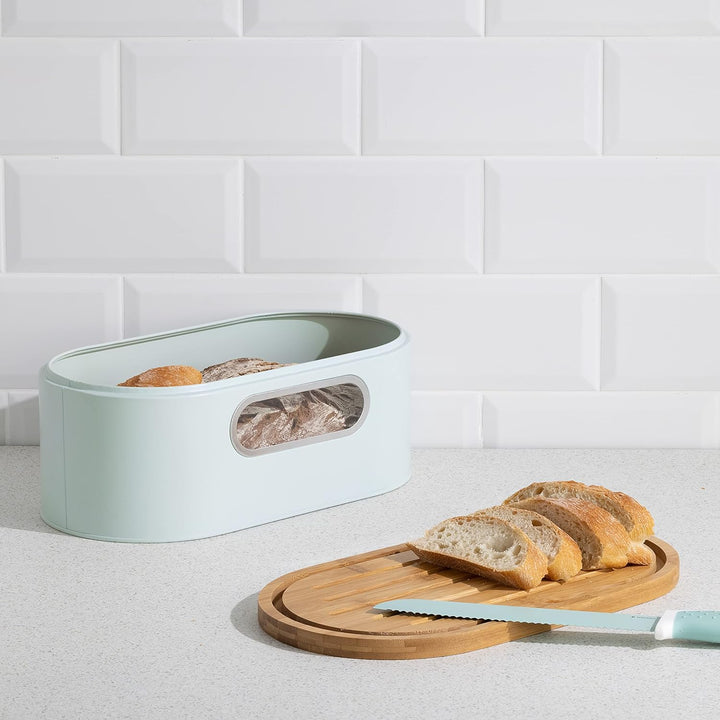 Navaris Brotkasten mit Deckel aus Holz - Brotbox zur Aufbewahrung inkl. Schneidebrett - Brottopf Küc