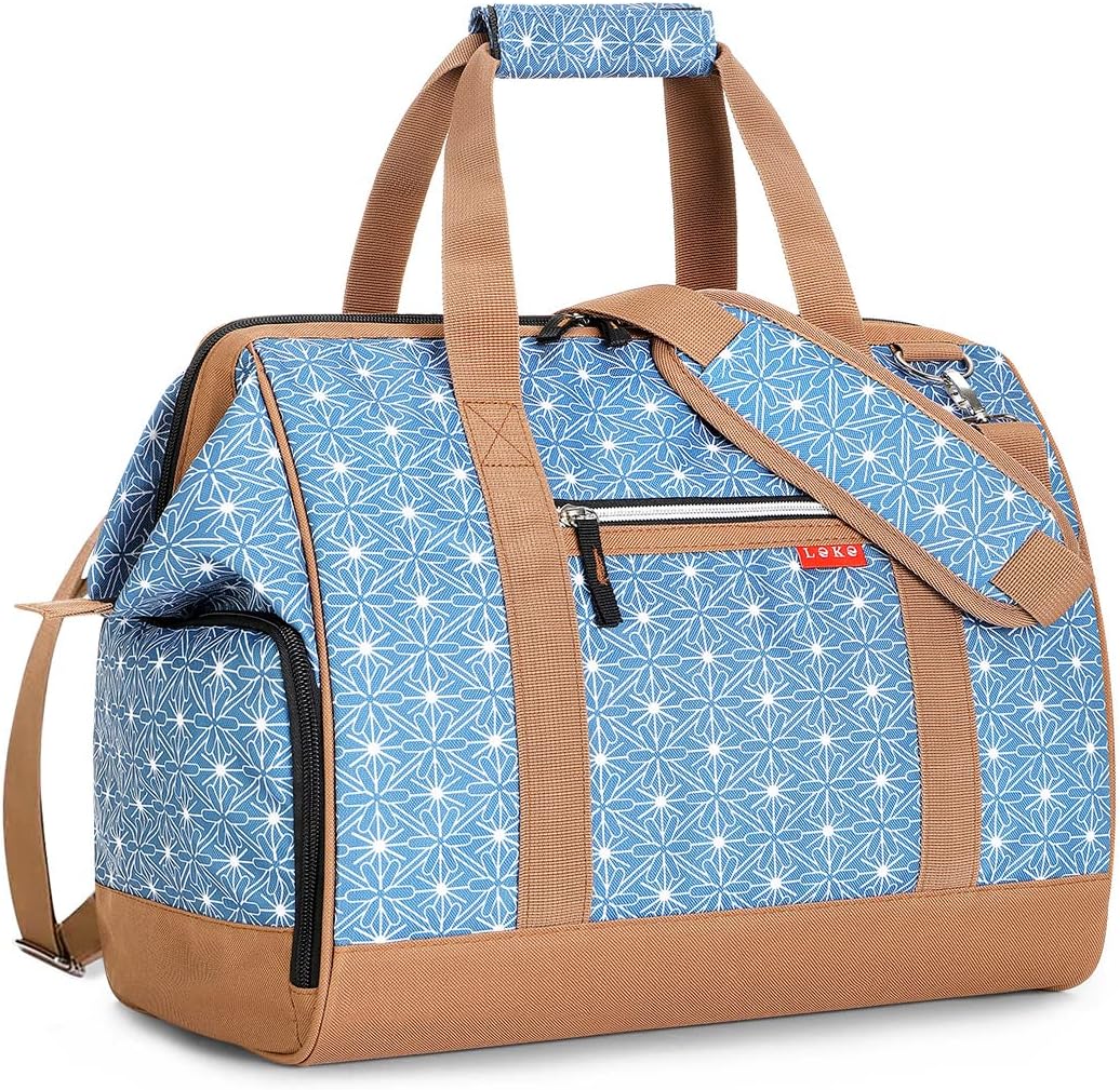 Lekesky Kleine Reisetasche Weekender Damen, Sporttasche mit Schuhfach, Grosses Öffnungsdesign, 33L f