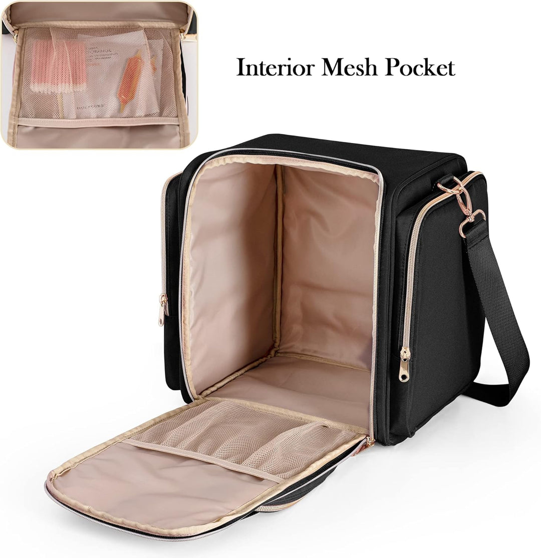 Grosse Makeup Tasche Reisetasche mit 5 Innentaschen, Kosmetiktasche Kosmetikkoffer Make up Organizer