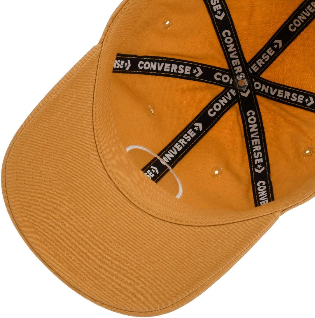Converse Mütze Kappe Core Classic Baseball Cap Basecap Baumwollcap Metallschnalle, Pastellgelb