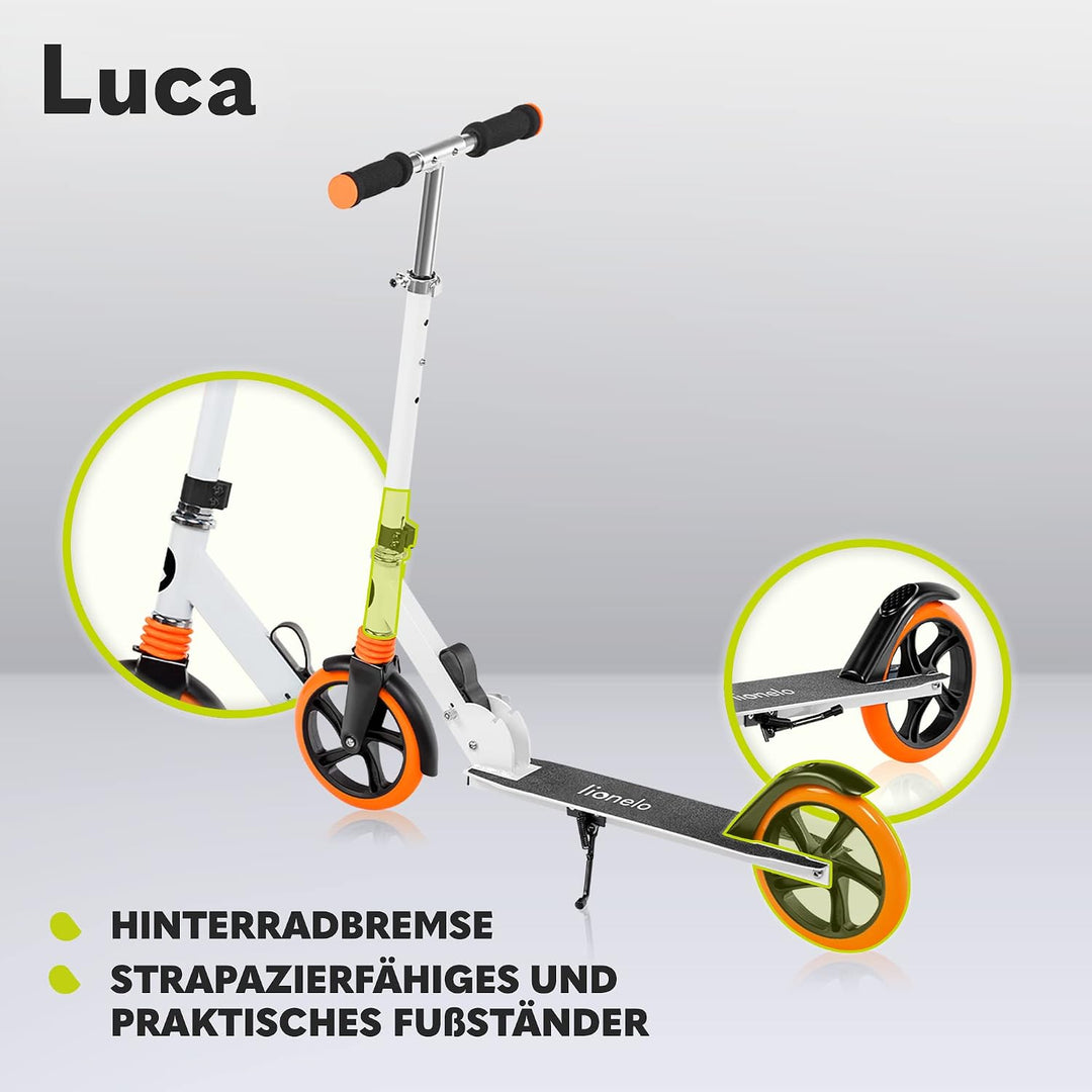 LIONELO Luca Plus Scooter Roller Kinderroller Cityroller Tretroller Kickroller Kickscooter bis 100kg