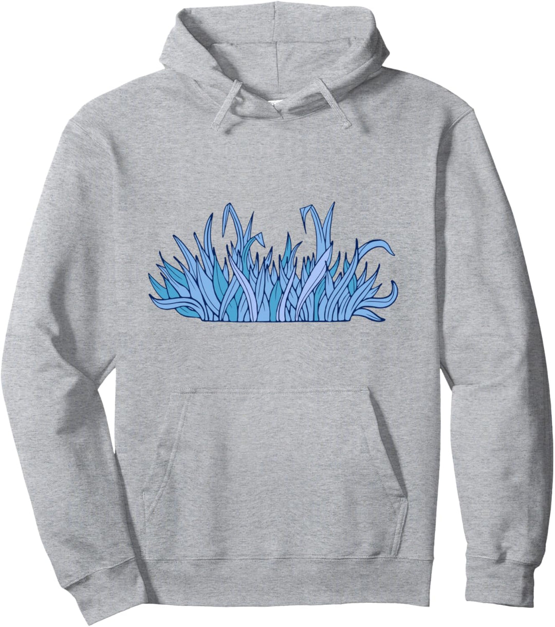 Funny Bluegrass Vintage Minimalist Blue Grass Pun Graphic Pullover Hoodie