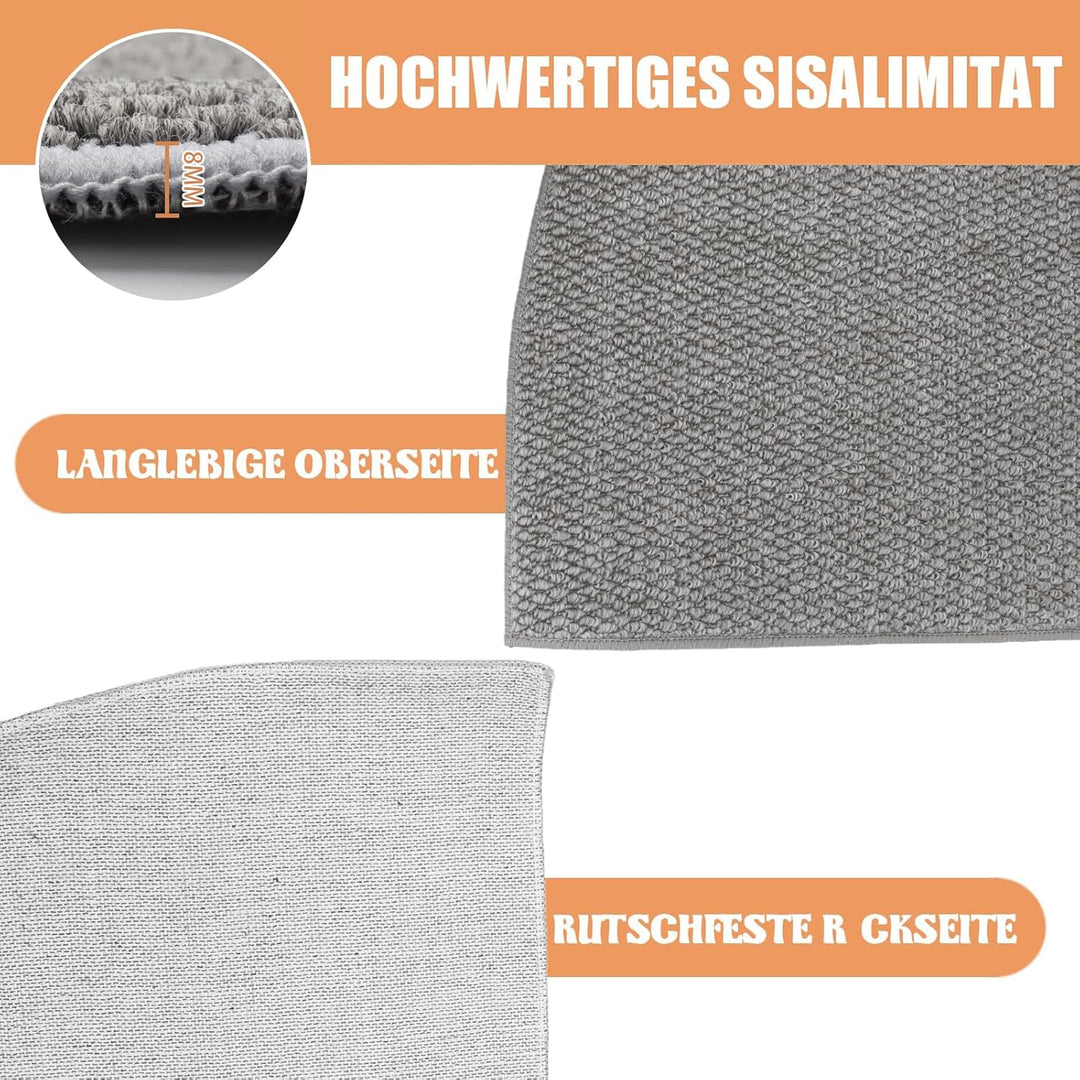 Halbrund Schmutzfangmatte Innen, Rutschfest Fussmatte Innen Aussen Schmutzmatte Waschbar Sauberlaufm