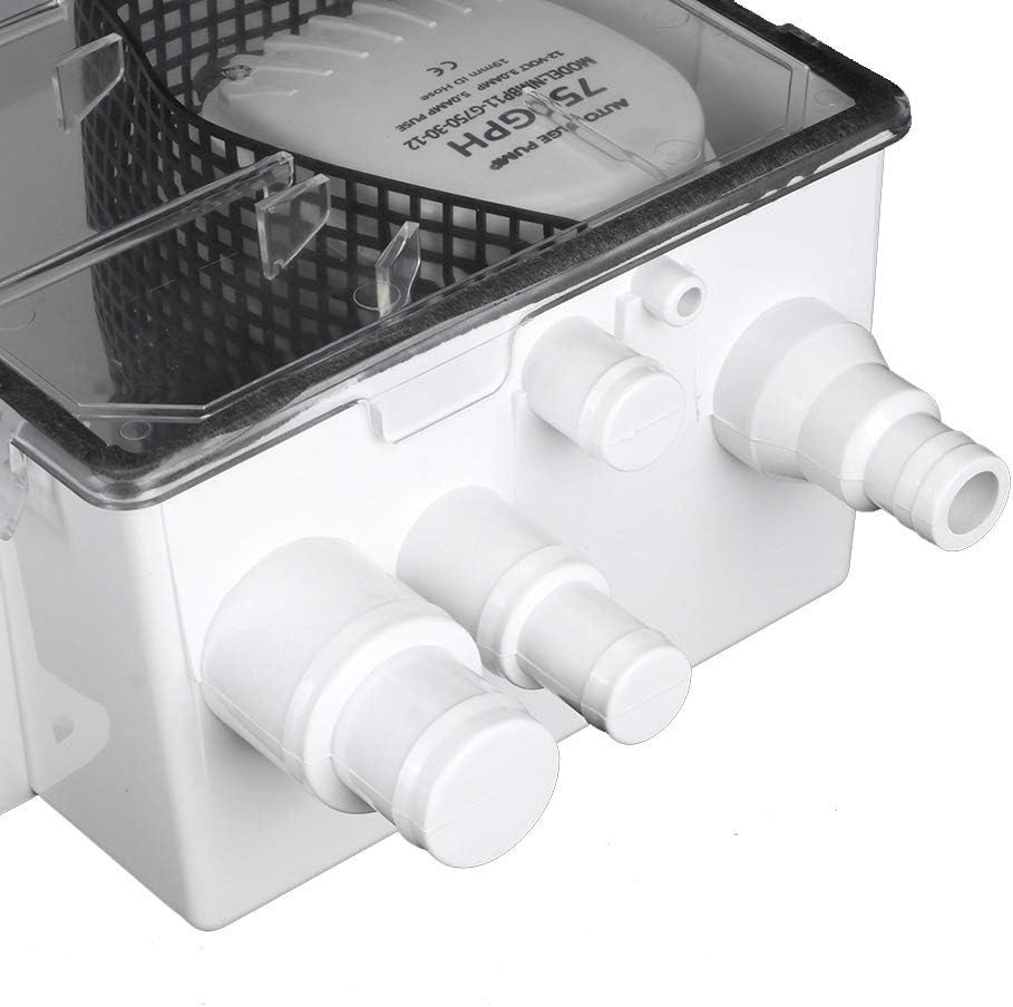 Multi Port Marine Duschwanne Pumpenentleerungssatz | Duschwannenpumpensystem Boot RV Bilge 12V 750GP