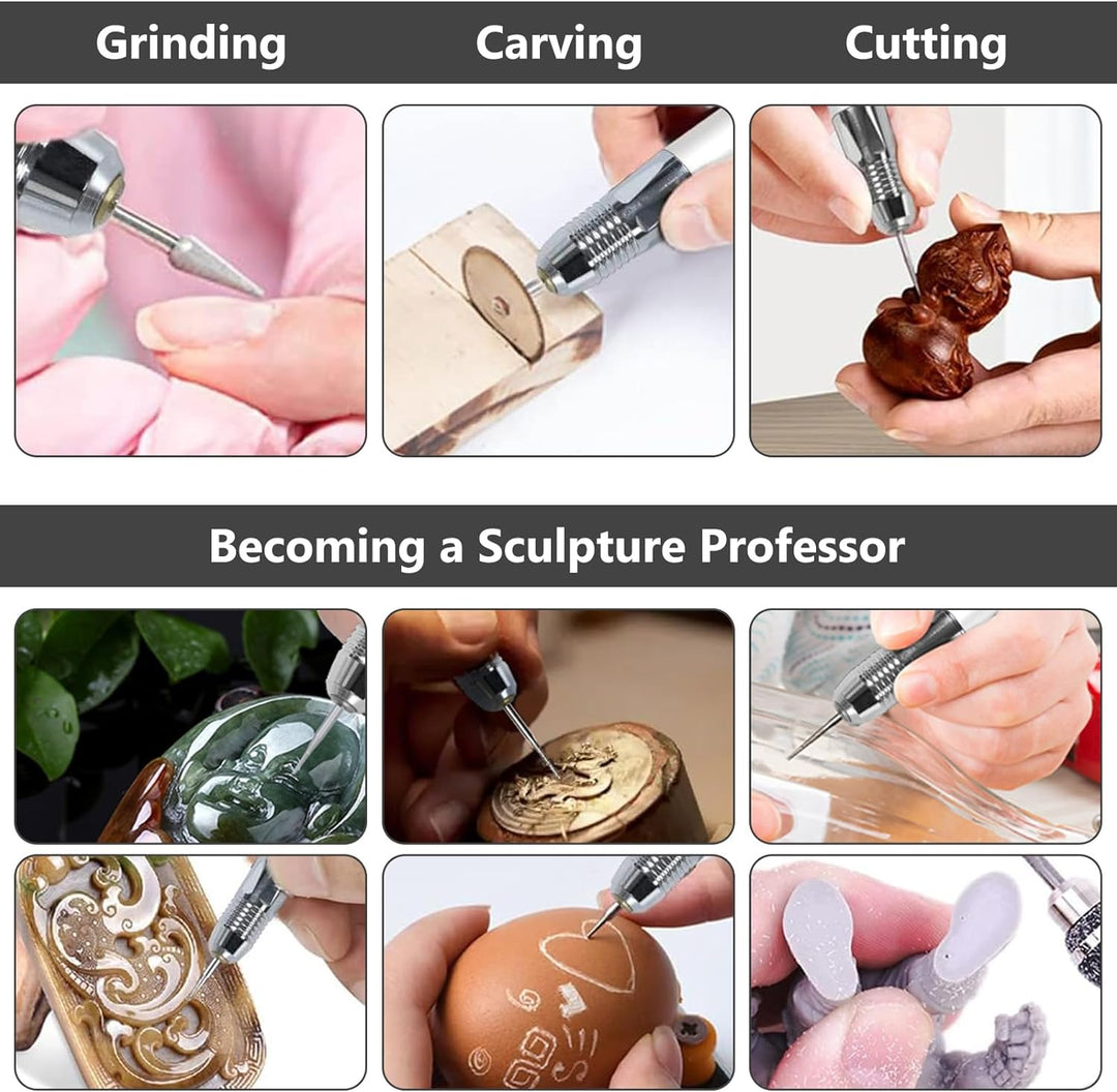 Electric Engraving Pen, Micro Gravierstift, Multifunctional Gravur Gerät Set, Portable Wireless Grav