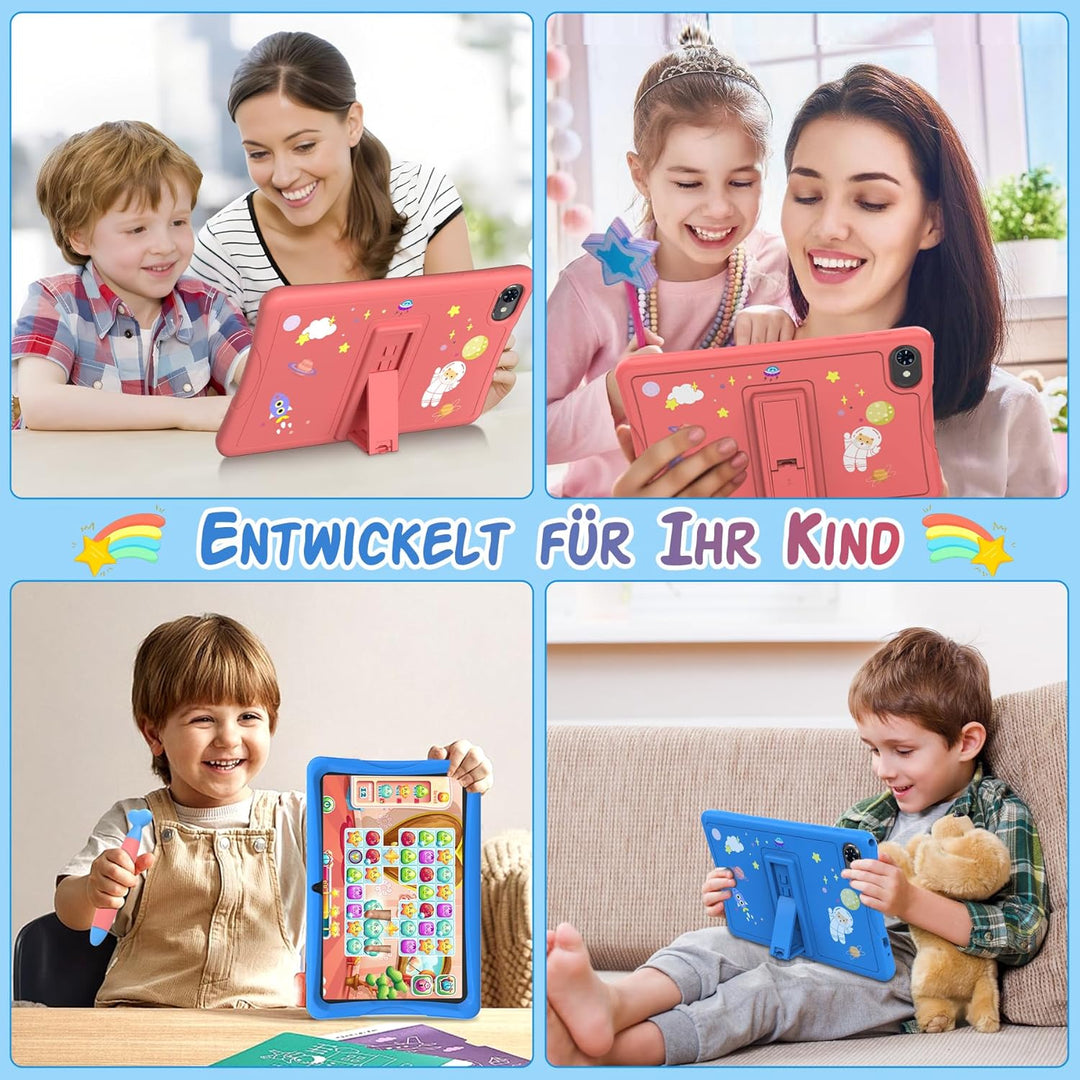 TABWEE K10 Kinder Tablet 10 Zoll, 12 GB RAM + 64 GB ROM (TF 2 TB) | Kids Tablet mit Elternkontrolle,