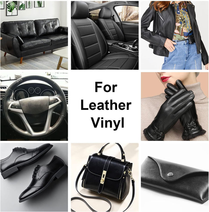 drtulz Leder Reparatur Set Schwarz, Lederpflege Für Ledercouch, Für Vinyl Möbel, Sofa, Autositze, Sc