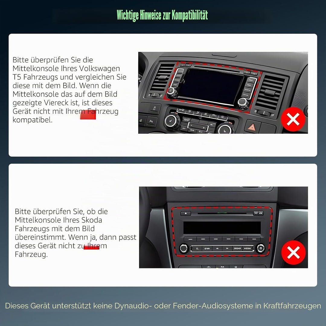 CAMECHO 4G+64G Android 15 2 DIN Radio für VW Golf 5 Polo Skoda mit Carplay Android Auto GPS,9 Zoll T