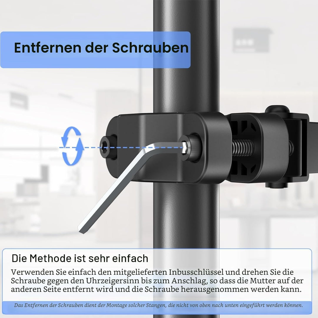WORLDLIFT Universelle VESA Halterung,für 17"-32" Bildschirme bis zu 8 kg, Neigbar Schwenk Drehbar TV