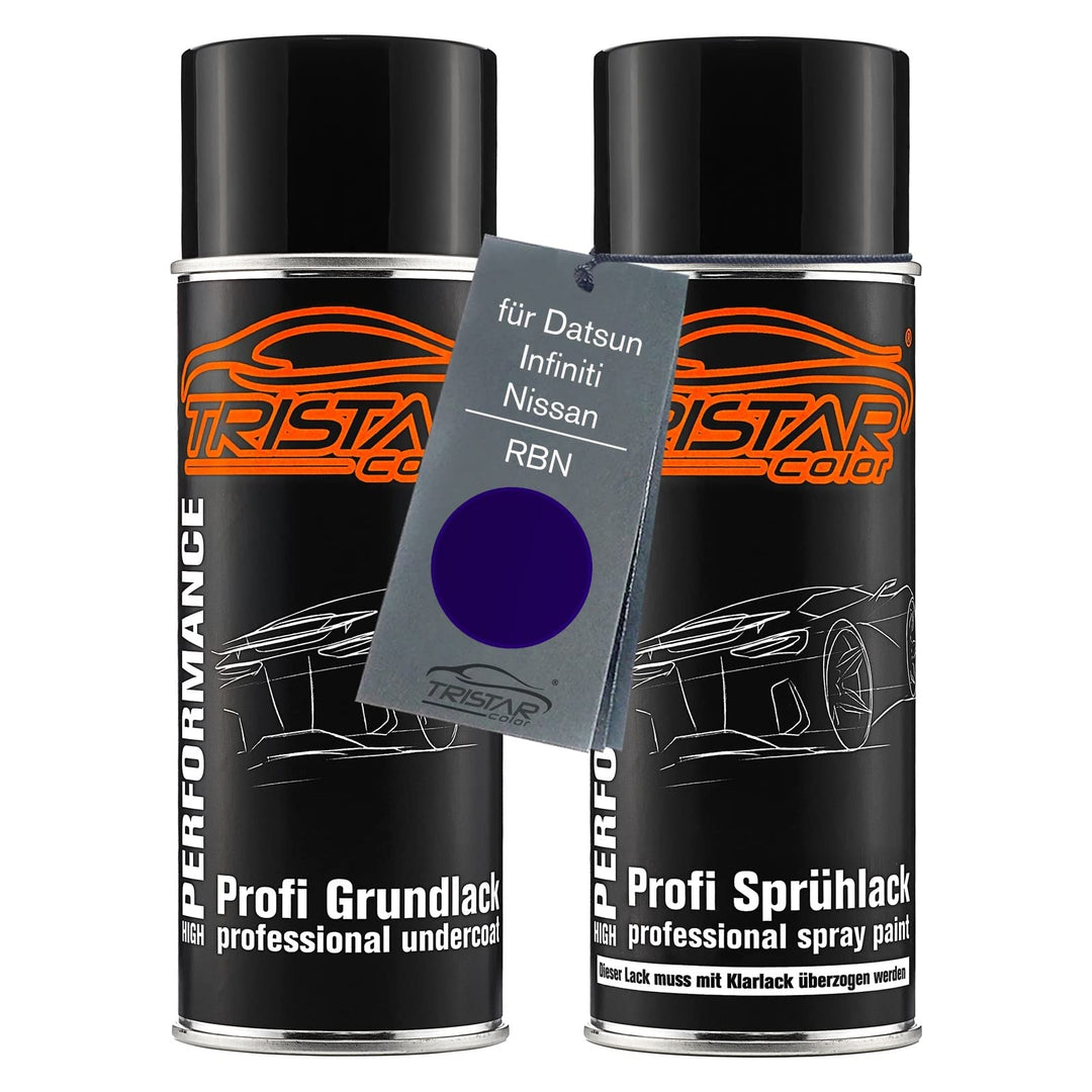 TRISTARcolor Autolack Spraydosen Set für Datsun/Infiniti/Nissan RBN Ink Blue Perl/Bleu Indigo Metall