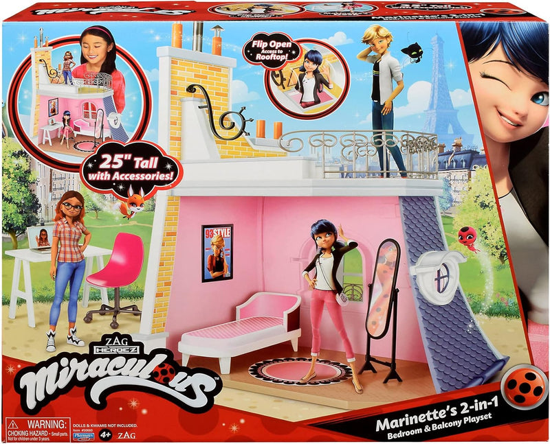 Bandai - Miraculous Ladybug - Marinettes Zimmer - Spielwelt kompatibel mit 26 cm Puppen - P50660, Ma