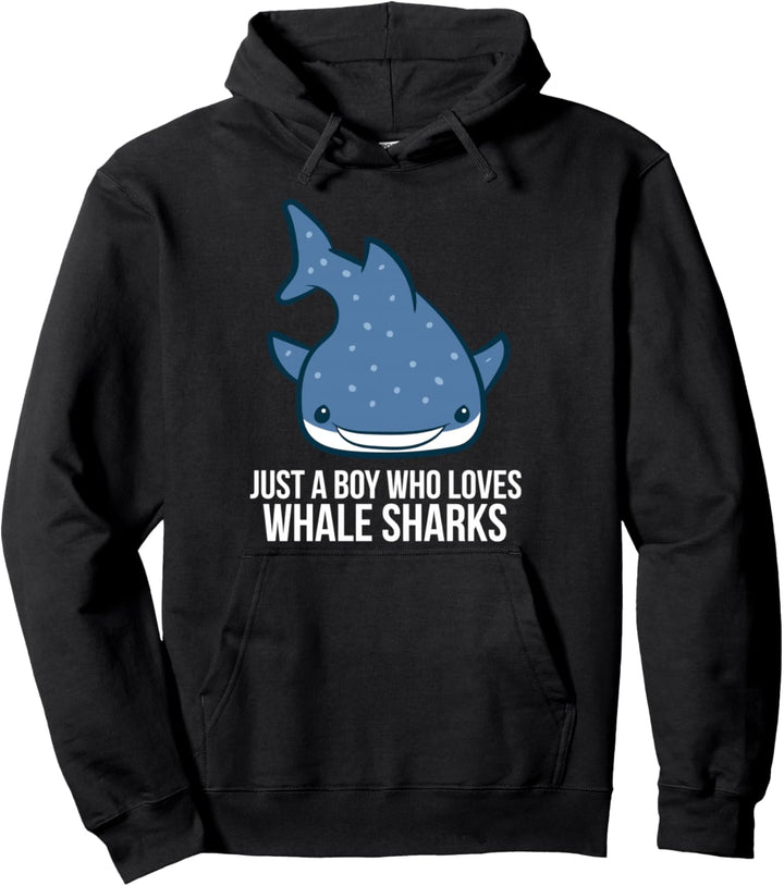 Nur ein Junge, der Walhaie liebt Pullover Hoodie