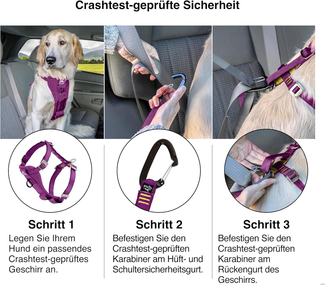 Kurgo Tru-Fit Hundegeschirr, Crash-Test-erprobtes Auto-Sicherheitsgurt, Für Hunde von 2 bis 5 kg, Gr