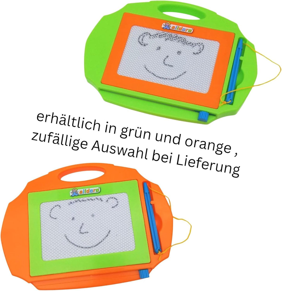 alldoro 68530 Zeichentafel Mini – Zaubertafel mit schwarz-weisser Malfläche – Schreibtafel magnetisc
