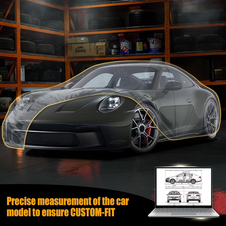 Autoabdeckung Wasserdicht für 1998-2025 Porsche 911 (991/992/996/997 Serie), Vollgarage Autoplane Au