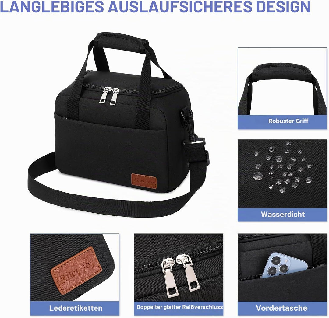 8.5L Kühltasche Kleine Thermotasche Tragbare Lunch-Tasche Isoliertasche Picknicktasche für Arbeit, S