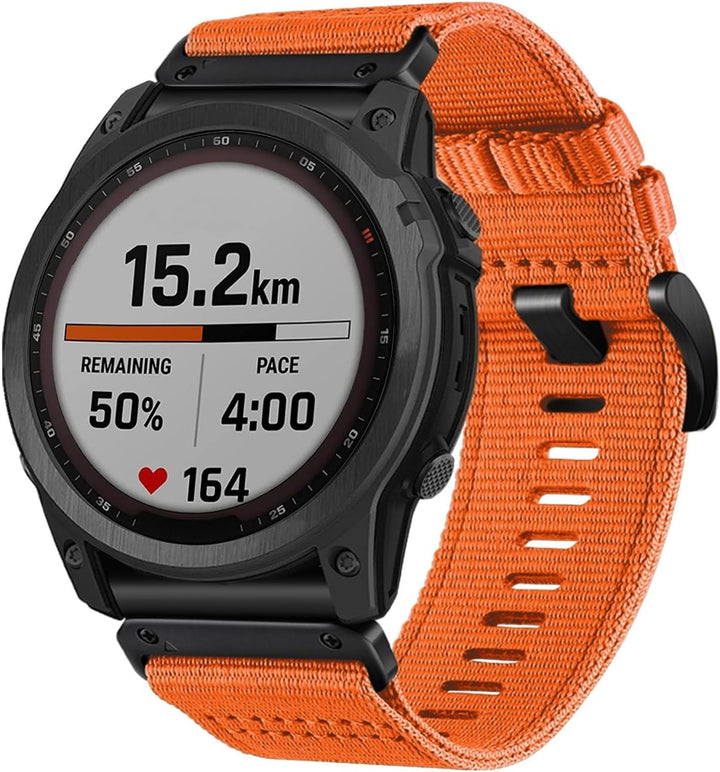 YOOSIDE Nylon Armband für Garmin Fenix 8 47mm / epix Pro 47mm / Fenix 7/6/5, Verbessert Quick Fit 22