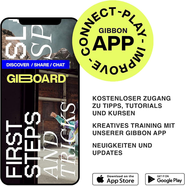 GIBOARD-SET BONZO CLASSIC - Innovatives Balance Board | Freestyle-Workout | hochwertiges Buchenholz