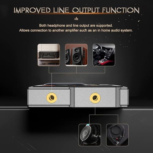 HiFi-MP3-Player mit Bluetooth, Verlustfreier DSD-hochauflösender Digitaler Audio-Musik-Player, Tragb