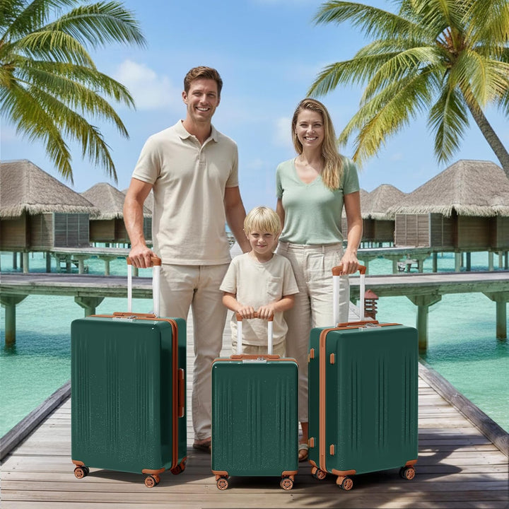 KONO Koffer Handgepäck 55x40x20 cm Hartschalen-Trolley ABS+PC Leicht, 4 Leise 360° Doppelrollen, TSA