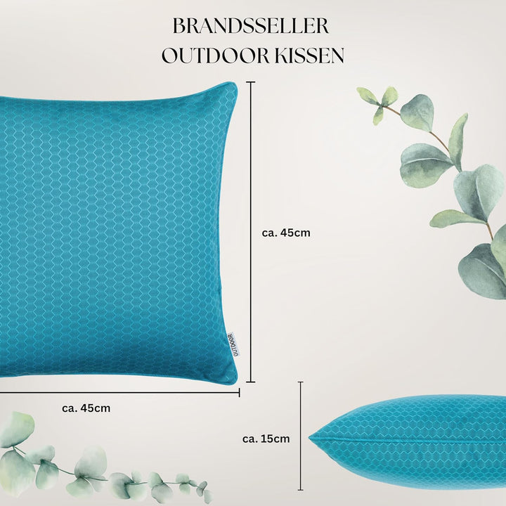 Brandsseller Outdoor Garten Kissen Dekokissen Wabenoptik Schmutz- und Wasserabweisend mit Reissversc