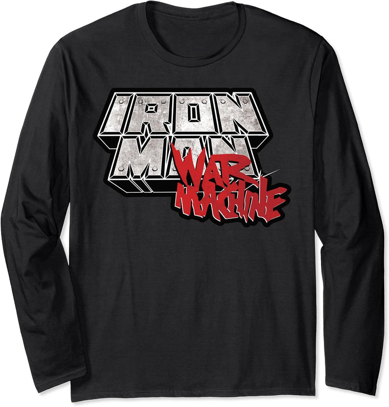 Marvel Iron Man War Machine Steel Logo Langarmshirt