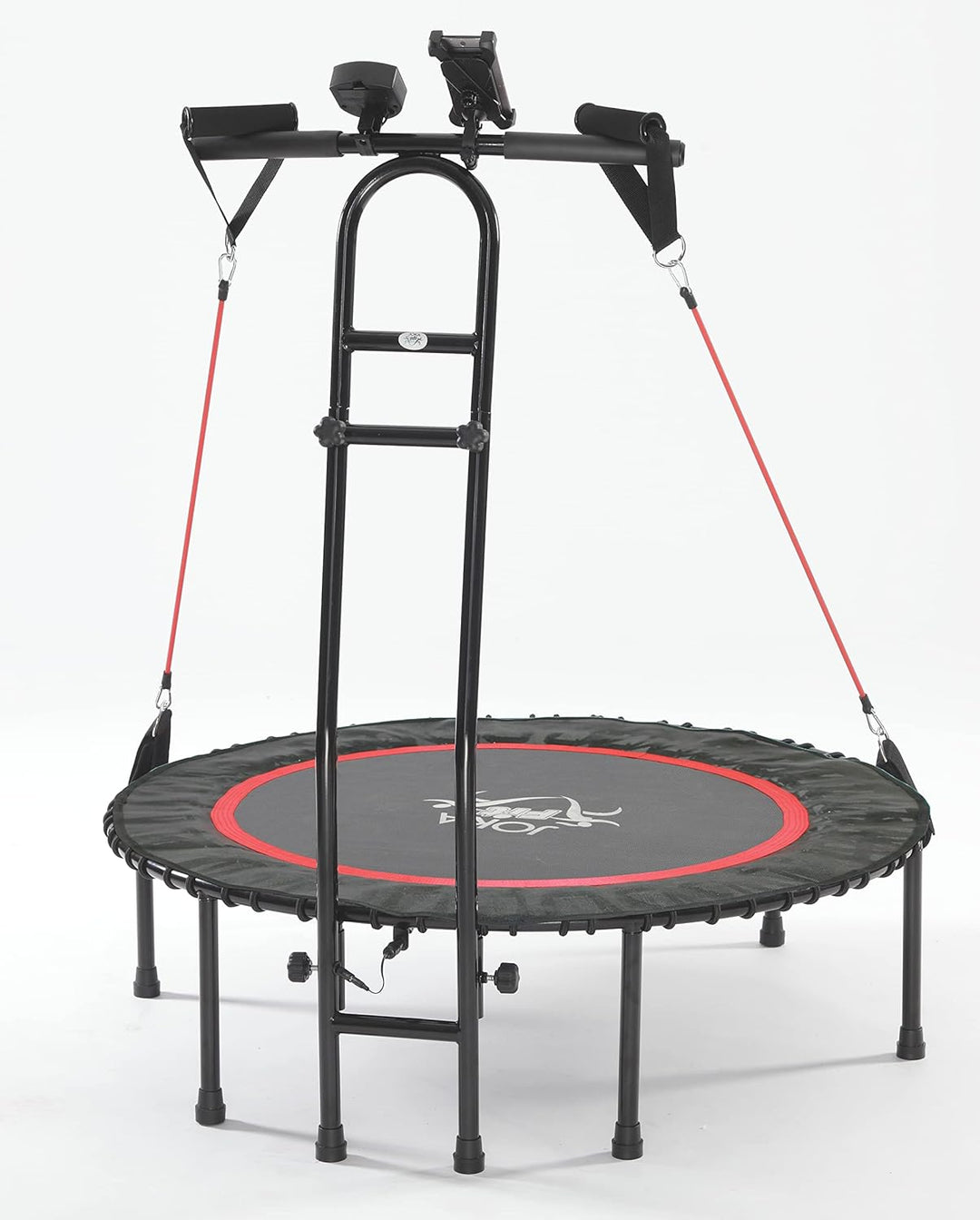 Fitnesstrampolin 2.0, mit Sprungzähler, NEU - die Trampolin-Innovation von JOKA FIT,Widerstandsbände