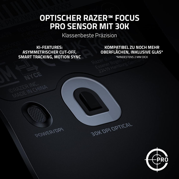 Razer Viper V2 Pro - 58g Ultraleichte Kabellose Esports-Gaming-Maus (Optischer Sensor mit 30K DPI, D