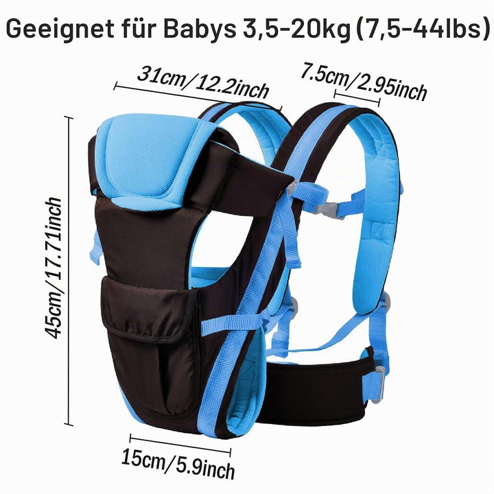 IULONEE Multifunktionale Tragetuch Babytrage Neugeborene Ab Geburt Baby Bauchtrage Rückentrage Ergon