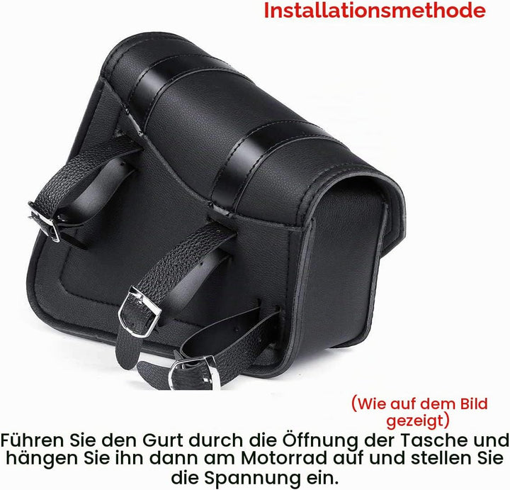 Vintage Satteltaschen für Motorrad Universal PU wasserdichte Satteltaschen mit grosser Kapazität