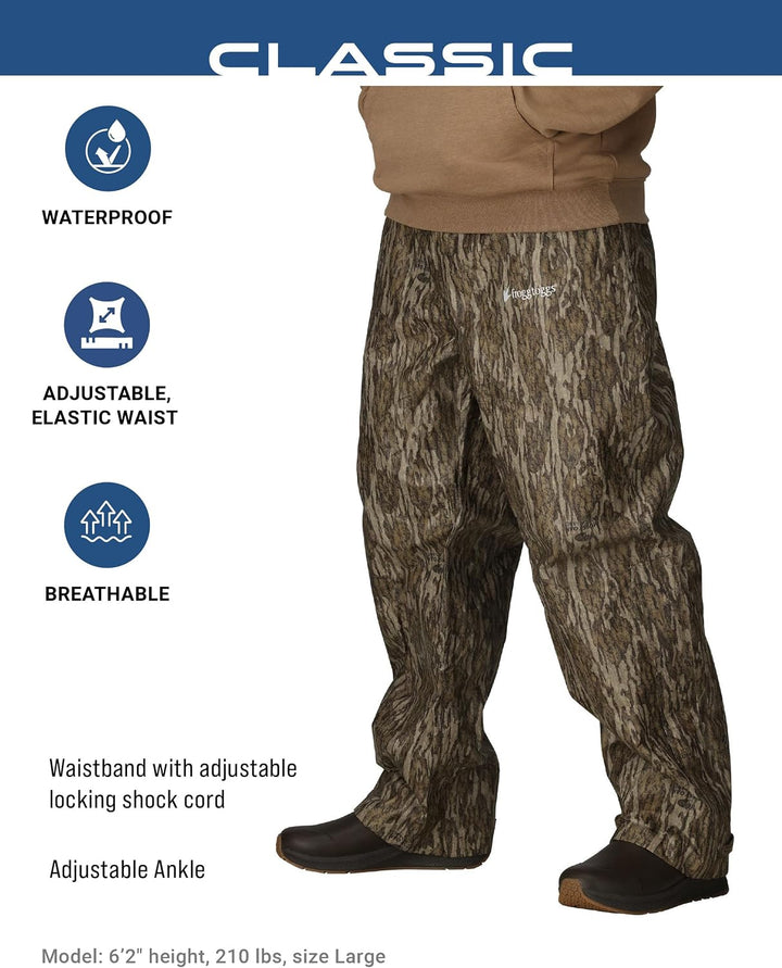 frogg toggs Herren Classic Pro Action Regenhose, Wasserdicht, Atmungsaktiv, Lang Hose S Mossy Oak Bo