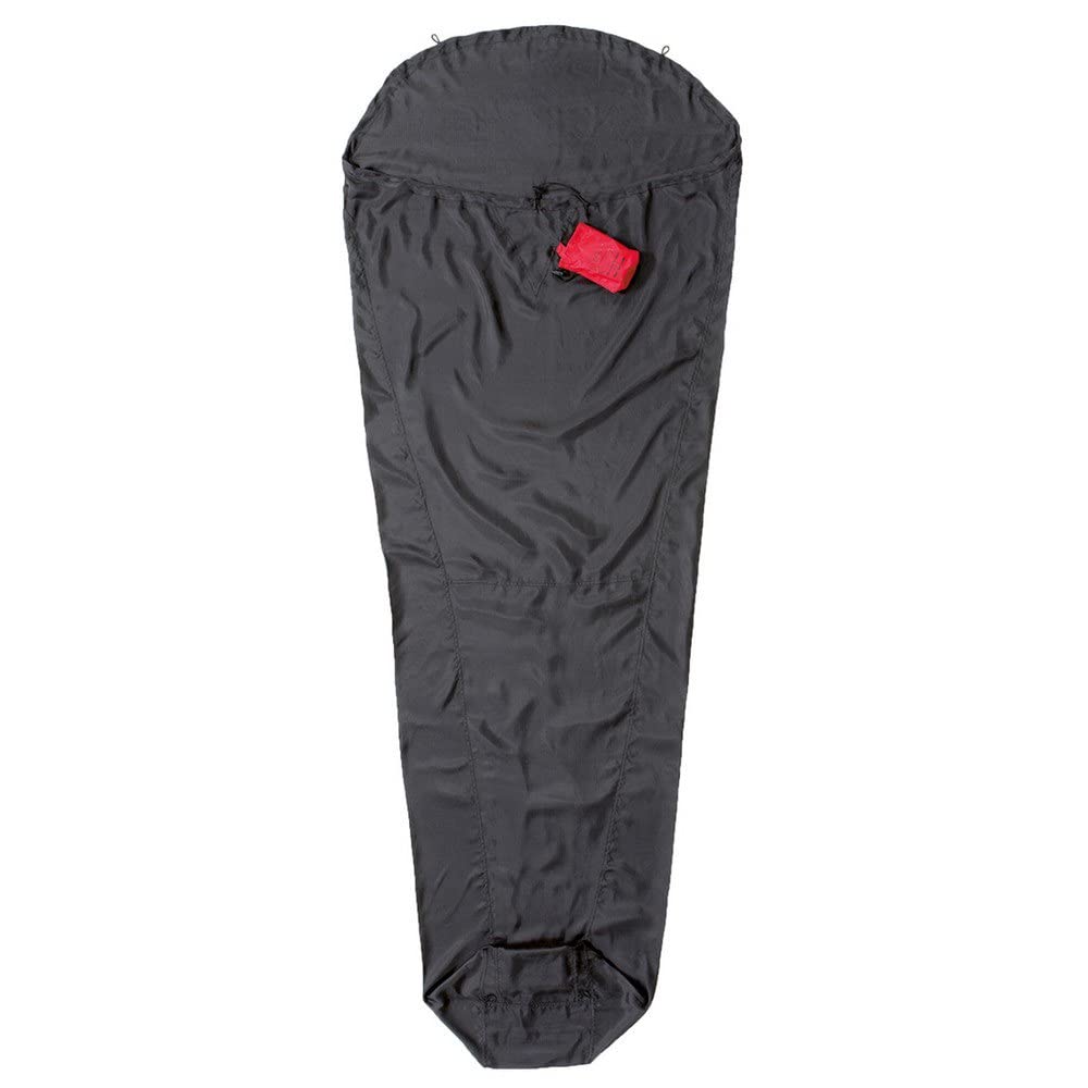 Cocoon Seidenschlafsack Expedition Liner - Silk Ripstop Schwarz, Schwarz