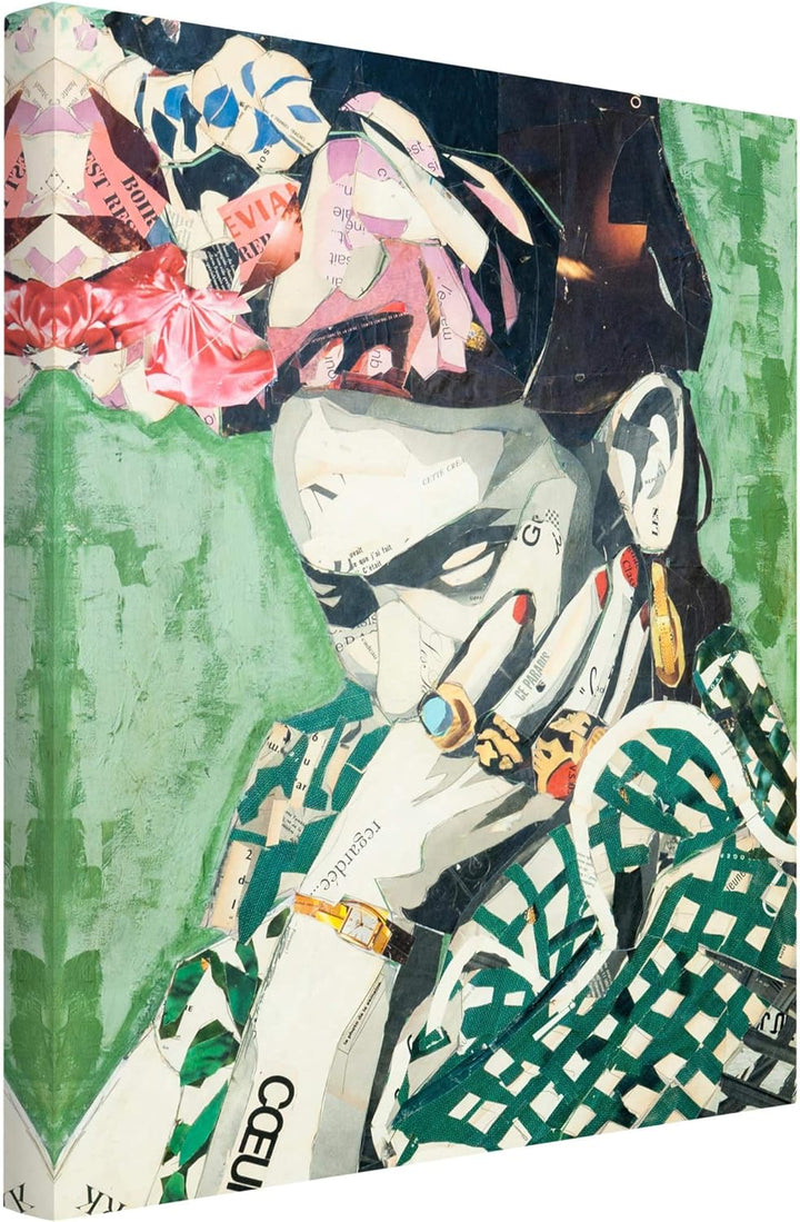 Bilderwelten Leinwandbild - Frida Kahlo - Collage No.3 - Hochformat 4:3 160cm x 120cm, 160cm x 120cm