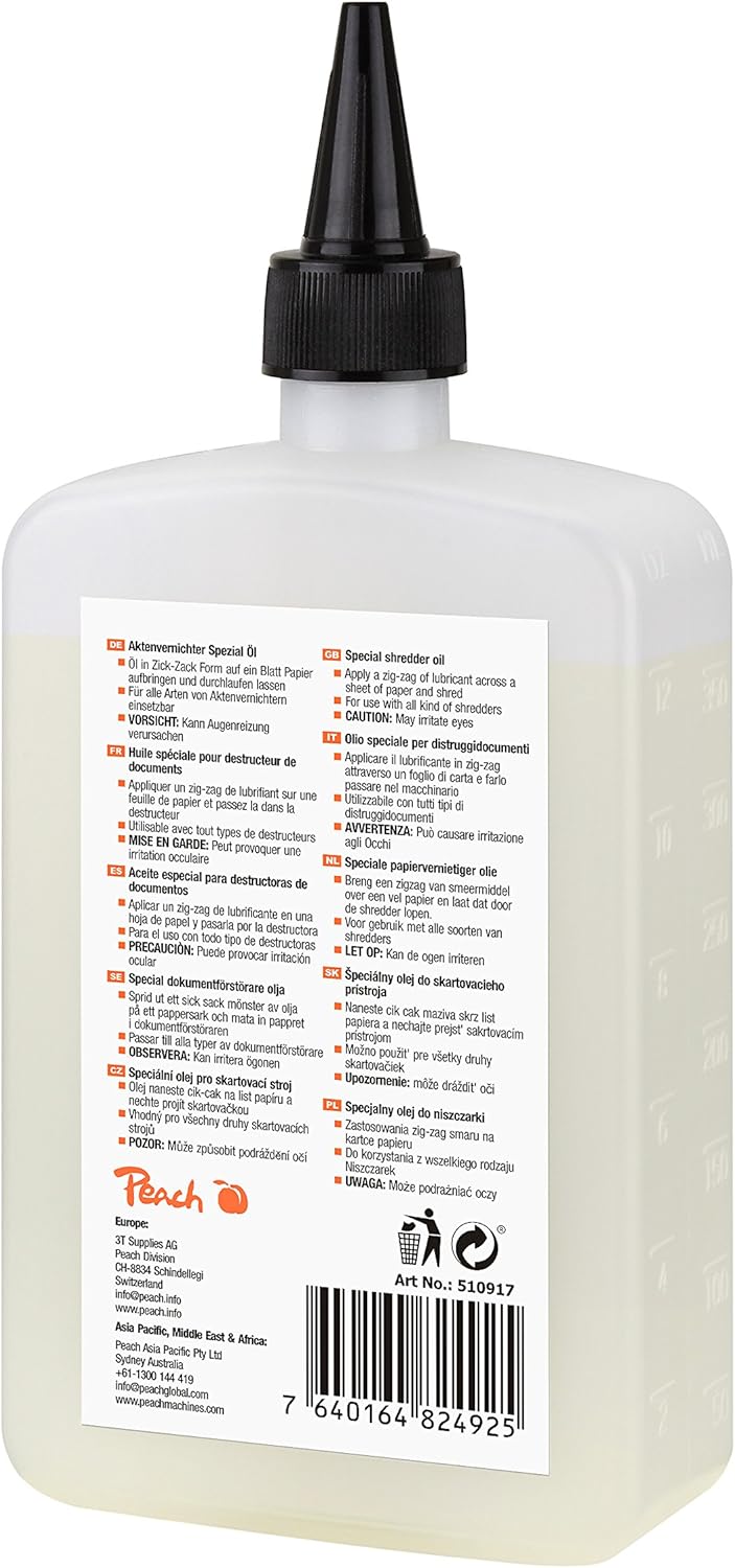 Fellowes Aktenvernichter Powershred 73Ci, Partikelschnitt 12 Blatt, 100% Staufrei & Peach Aktenverni