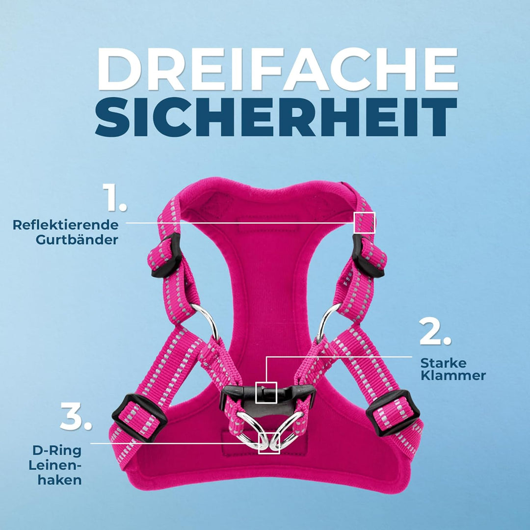 Voyager Verstellbares Hundegeschirr mit Reflektorstreifen by Best Pet Supplies - Strapazierfähige Ga