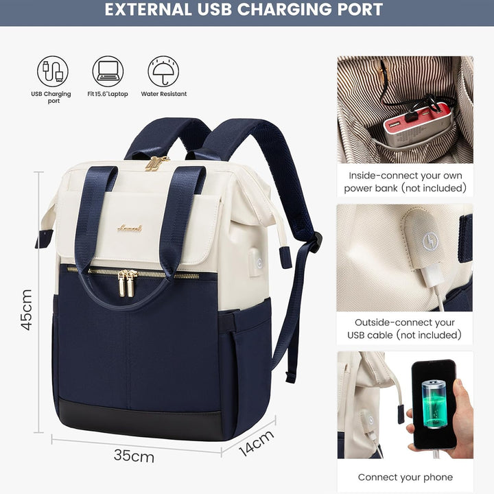 LOVEVOOK Moderner Laptop Rucksack, Schulrucksack Teenager Backpack Women Elegant Tagesrucksäcke Hand