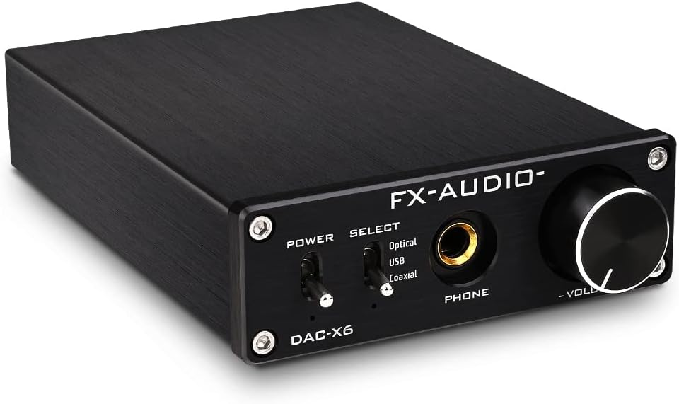 KGUSS FX-Audio DAC-X6 Mini HiFi 2.0 Digitaler Audio-Decoder DAC-Eingang USB/Koaxial/Optischer Ausgan