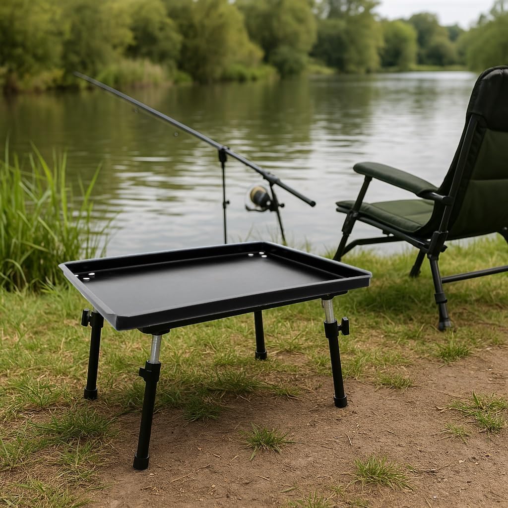 Bivvy-Table - Angeltisch klappbar Masse: 37x27x28 cm Anglertisch mit Tragetasche höhenverstellbar fü