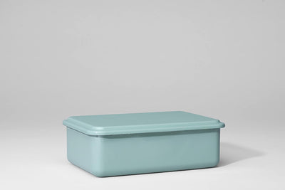 Riess, 0416-126, Vorratsbehälter mit Deckel, 23x15x5cm, Emaille, Design SERVE + STORE, SALBEIGRÜN, G