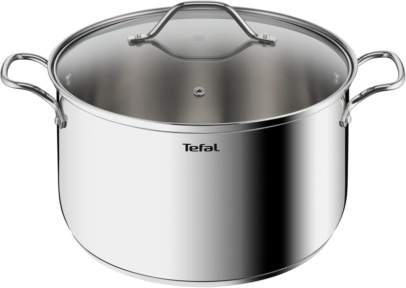 Tefal Intuition XL B8646404 Grosser Edelstahl-Kochtopf 28 cm/8 L, Induktion, 5 Jahre Garantie, Premi