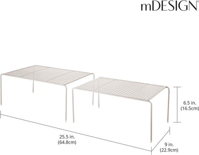 mDesign Regaleinsatz für Küchenschrank – verstellbare Geschirrablage aus Metall für mehr Abstellfläc