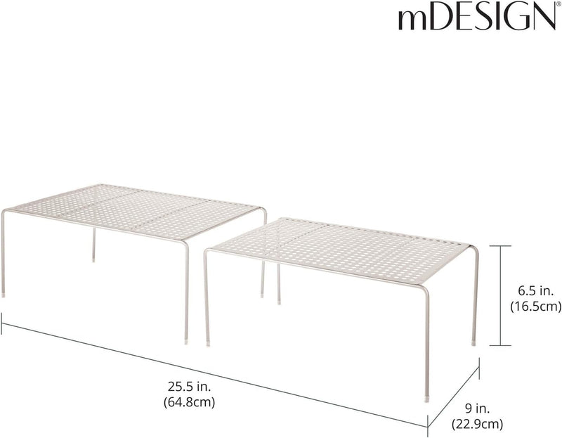 mDesign Regaleinsatz für Küchenschrank – verstellbare Geschirrablage aus Metall für mehr Abstellfläc