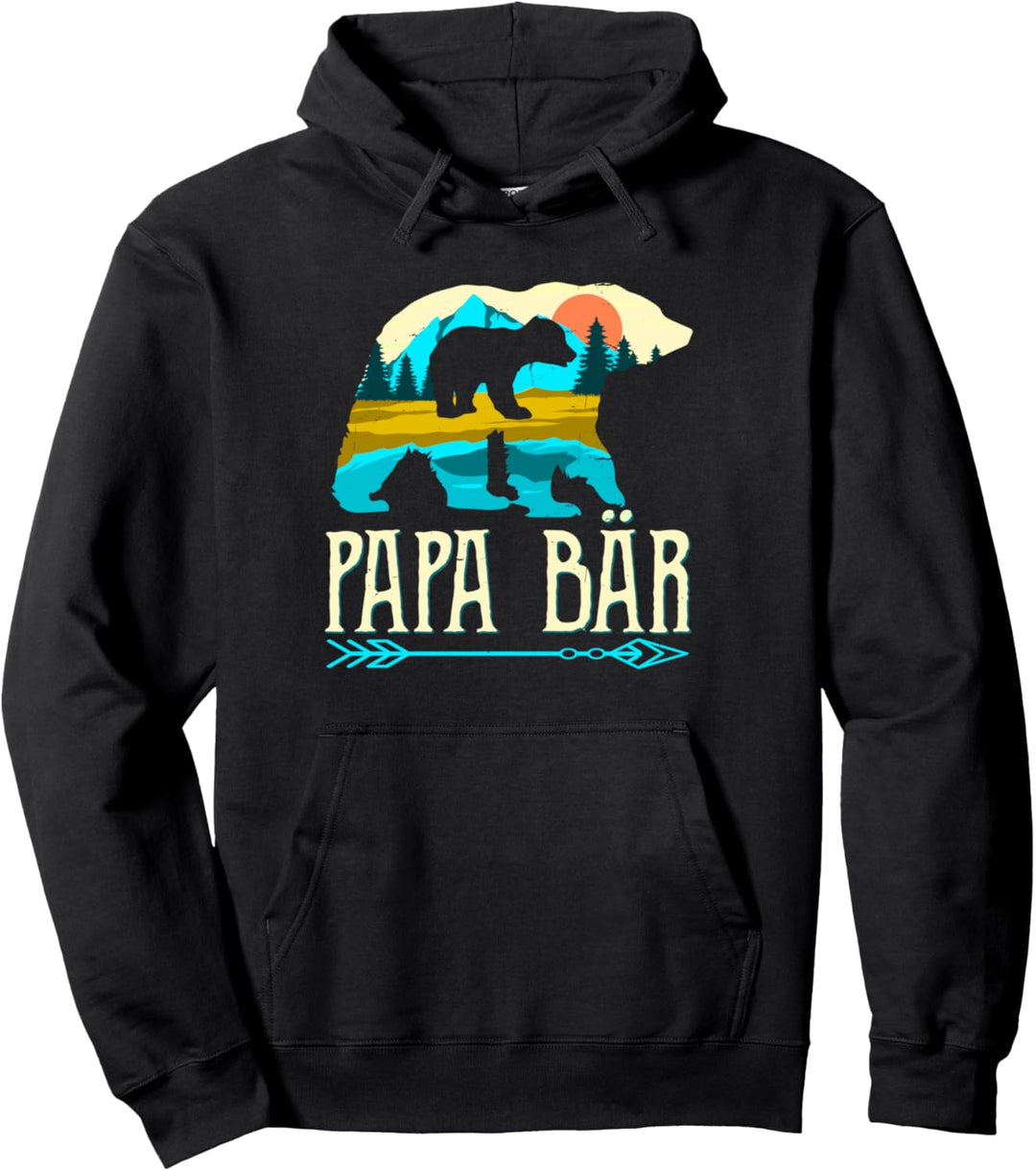 Vater Geschenk Papa Bär und Baby Bär Vatertag Pullover Hoodie
