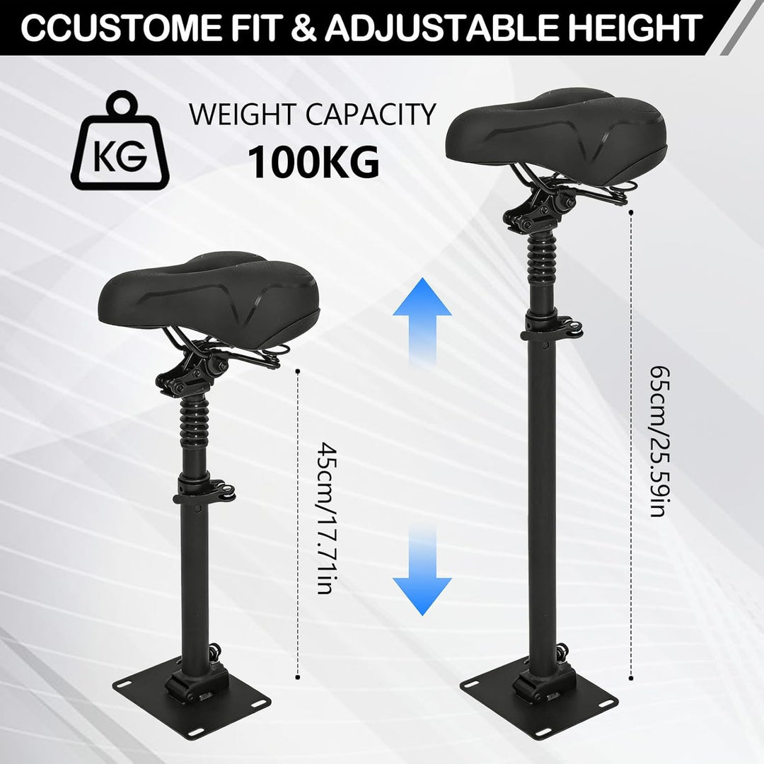 Höhenverstellbarer Klappsitz für Elektroroller, kompatibel mit Segway Ninebot F3/E3/E3Pro Roller, 45