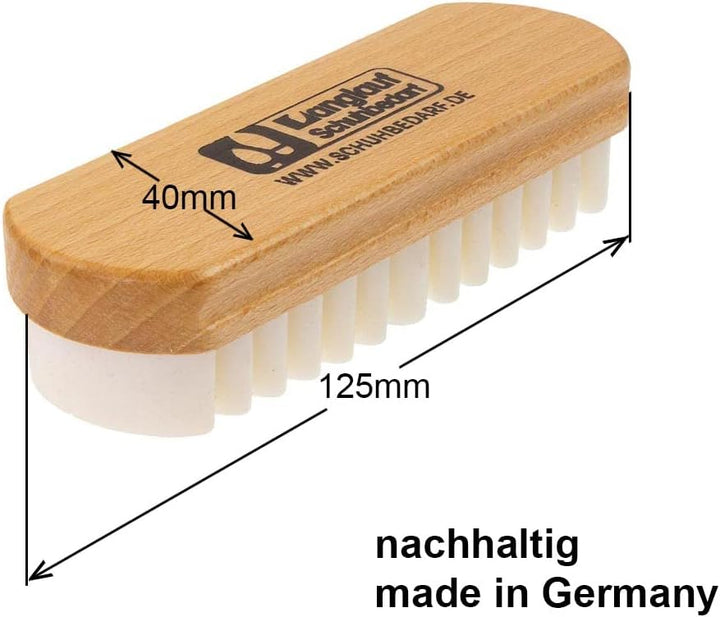Wildleder Pflegeset 7tlg - für Bekleidung Schuhe Taschen - Nubuk Messingbürste - Veloursleder Kreppb