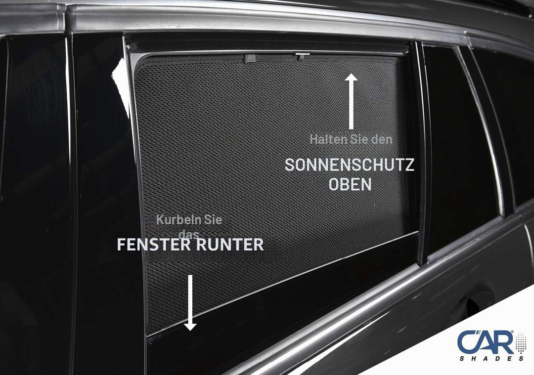 Satz Car Shades (Hintertüren) kompatibel mit Volkswagen Polo 6R/6C 5 türer 2009-2017 (2-teilig) Jeu